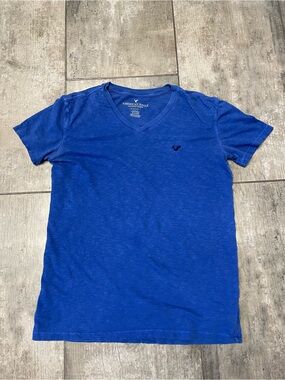 American Eagle Outfitters Men’s V-Neck Tee in Blue